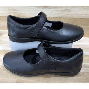 Hush Puppies Memory Foam Leather Upper Black Wo's Size 5.5M